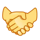 Стилизованное желтое изображение рукопожатия двух рук