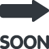 Стрелка вправо и надпись 'SOON' темно-серого цвета на темно-зеленом фоне.