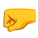 Эмодзи с изображением сжатого кулака, направленного влево.