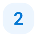 Синий круг с изображением цифры 2 по центру.