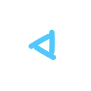 Логотип игрового движка Unity, представляющий собой стилизованную голубую треугольную фигуру на черном фоне.