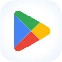 Логотип Google Play Store: треугольник с закругленными углами, состоящий из четырех разноцветных сегментов (синего, зеленого, желтого и красного) на светлом фоне.