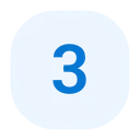 Синий круг с цифрой 3 внутри.
