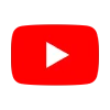 Логотип видеохостинга YouTube: красный прямоугольник со скругленными углами и белым треугольником (кнопкой &laquo;Play&raquo;) в центре.