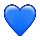 Синий значок в форме сердца.