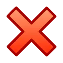 Красный крестик с темной обводкой на черном фоне, стилизованный под пиксель-арт.