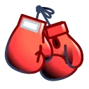 пара красных боксерских перчаток, выполненных в мультяшном стиле